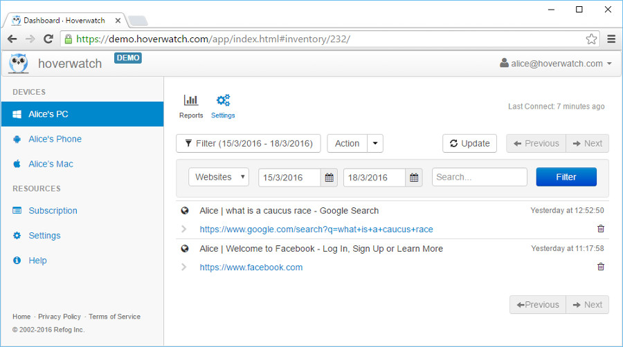 适用于 Windows 的键盘记录器 - 记录访问的网站